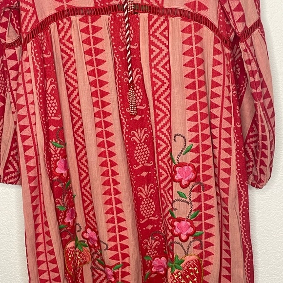 FARM Rio dress maxi embroidered NWT sz large pineapple jacquard - Picture 4 of 13
